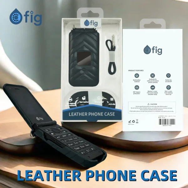 Fig Flip II Genuine Leather Crossbody Case (with strap) - 6 Colors